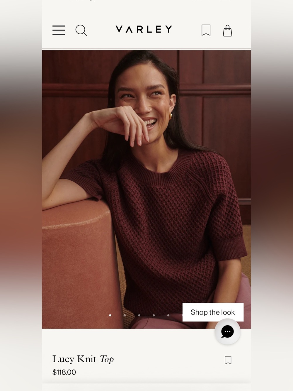 Varley Short-Sleeve Lucy Knit Top